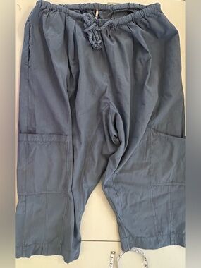 (NWT)Free People FP Beach Pants Blue Gray Joggers Lounge Drawstring Large NWT